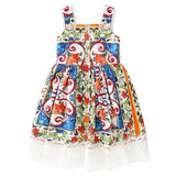 Kid Dress for Girls Patterned Child Clothing