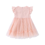 Pink Girl Cotton Princess Dress Children Clothing