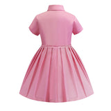 Kid Dress for Girls Pink Casual Embroidery Children Clothing