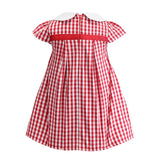 Girls Dresses Red Striped Summer Short Clothing