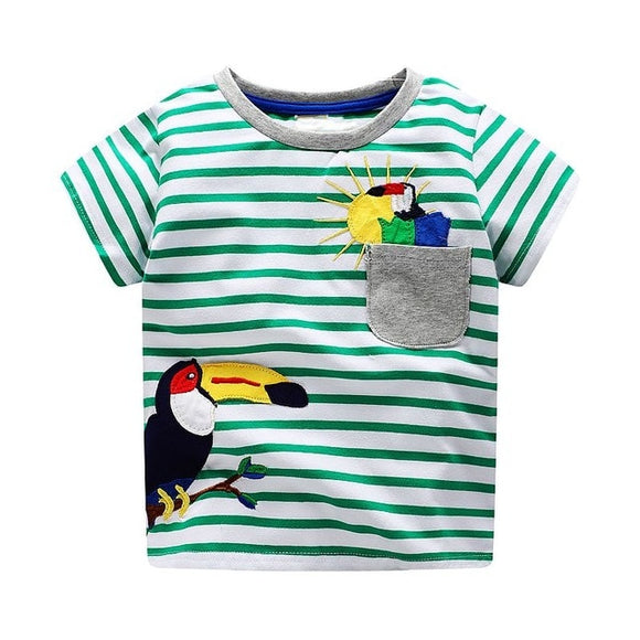 Boys Tops Summer Bird T-shirts