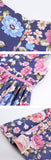 Cute Style Short Sleeve Floral Print Girl Clothes