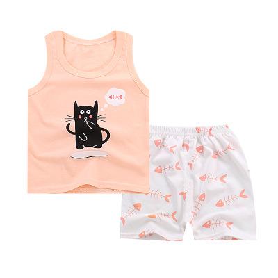 Pink Cat Summer Baby Girl Newborn Clothes