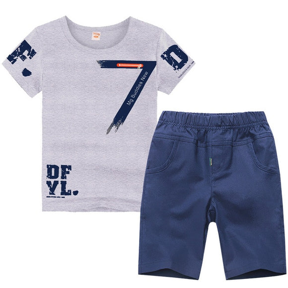 Number 7 Summer Boys Clothes Sport Suit Set