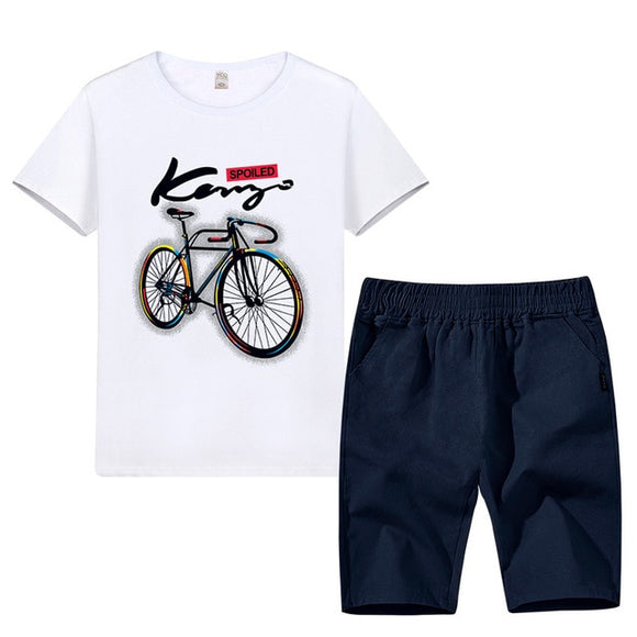 Bike Summer Boys Clothes Sport Suit Set
