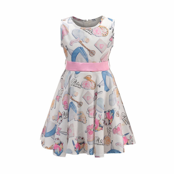 Kids Dresses for Girl Cartoon Snow White Child Clothing