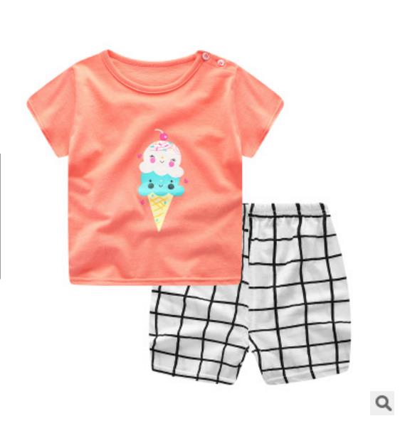 Pink İce-Cream Baby Girl Clothing Set
