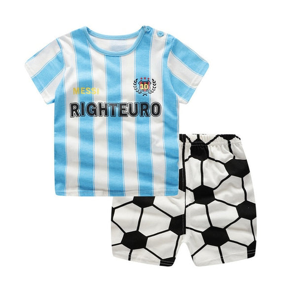 Blue Striped Baby Boy Clothing Set