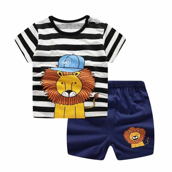 Striped Lion Baby Boy Clothing Set