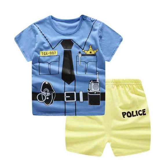 Police Baby Boy Clothing Set