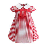 Girls Dresses Red Striped Summer Short Clothing