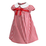 Girls Dresses Red Striped Summer Short Clothing