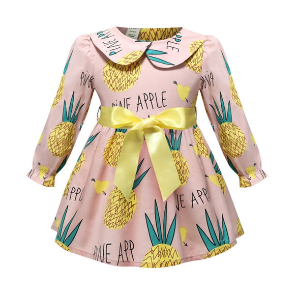 Dress for Girls Casual pineapple Children Clothing